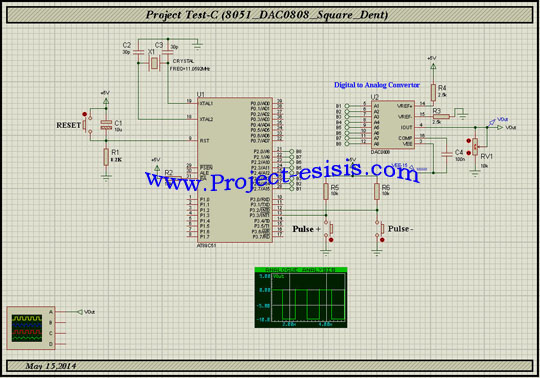 پروژه برنامه نویسی اتصال DAC دیجیتال به آنالوگ به میکروکنترلر 8051